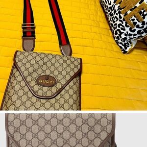 Gucci Beige and Brown Crossbody Bag